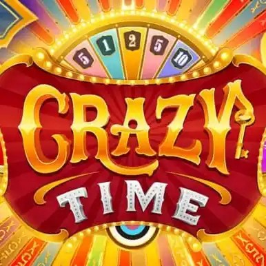 Crazy Time slot logo by Evolution at rewards-casino