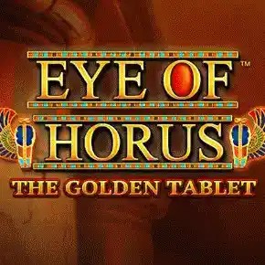 Eye of Horus The Golden Tablet Megaways online game logo by Blueprint Gaming on rewards-casino.de