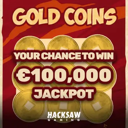 Gold Coins online game logo by Hacksaw Gaming on rewards-casino.de