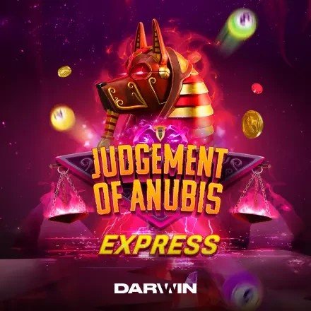 Lottery logo of Judgement of Anubis Express from Darwin Gaming at rewards-casino