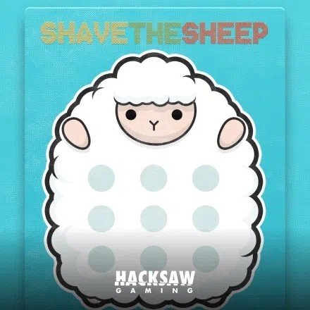 Lottery logo of Shave the Sheep from Hacksaw Gaming at rewards-casino
