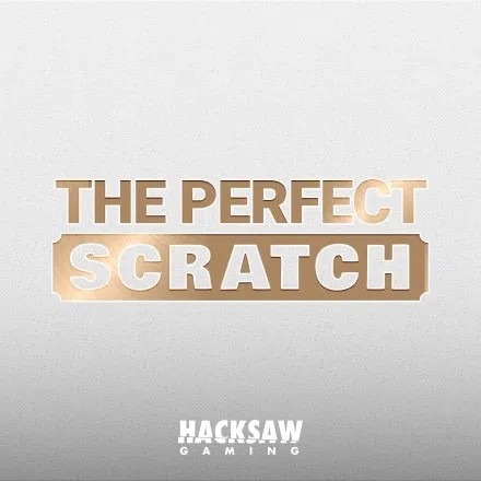 The Perfect Scratch slot logo by Hacksaw Gaming at rewards-casino